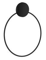 Smedbo selbstklebender Handtuchring, Ø17,2cm, schwarz BB344
