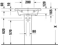 Vorschau: Duravit D-Neo Waschtisch rechteckig 60x48cm, mit Überlauf, ohne Hahnloch, weiß 2367600060