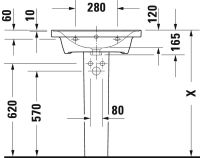 Vorschau: Duravit D-Neo Waschtisch rechteckig 60x48cm, mit Überlauf, mit Wondergliss, weiß 23676000601