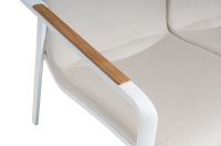 Vorschau: KETTLER DINING DIAMOND Lounge 2er Bank Sunbrella®, weiß matt/ natte linen