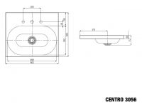 Vorschau: Kaldewei Centro Mod.3056 Aufsatzwaschtisch 90x50x4cm, Perl-Effekt