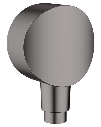 Hansgrohe Fixfit S Schlauchanschluss mit Rückflussverhinderer und Kunststoffwinkel, brushed black chrome 26453330 1 