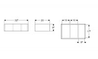 Vorschau: Geberit Smyle Schubladeneinsatz H-Unterteilung, für untere Schublade 32,3cm, lava_3