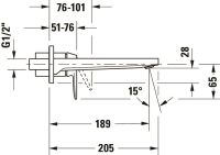 Vorschau: Duravit Manhattan Einhebel-Waschtischarmatur Unterputz für Wandmontage, chrom MH1070004010