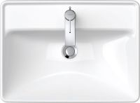 Duravit D-Neo Einbauwaschtisch rechteckig 60x43,5cm, mit Hahnloch und Überlauf, weiß 0357600027