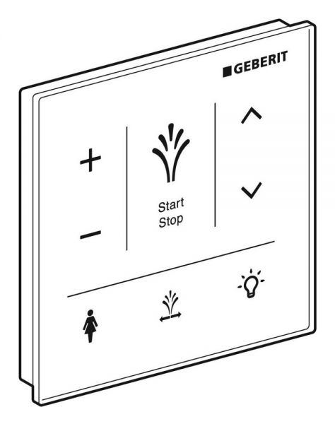 Geberit Wandbedienpanel für Geberit AquaClean Sela schwarz/Glas