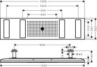 Vorschau: Axor ShowerHeaven Kopfbrause 120x30cm 4jet mit Lichtmodul 3500 K