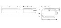 Vorschau: Geberit Bambini Badewanne oval, 51,5x25,7x91cm, weiß 407010016_2