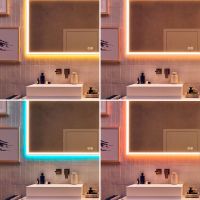 Vorschau: Hansgrohe Xarita E Spiegel mit LED-Beleuchtung 60x70cm, hinterleuchtet, Berührungssensor, weiß matt