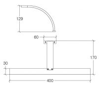 Vorschau: lineabeta CIARI LED-Spiegellampe 40cm, chrom