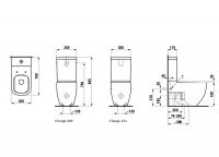 Vorschau: Laufen Palomba Stand-WC-Kombination, wandbündig, spülrandlos, weiß H8248010000001_1