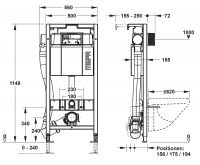 Vorschau: MEPA Air-WC Montageelement mit Spülkasten Typ A31 Lüfter Auslösung manuell