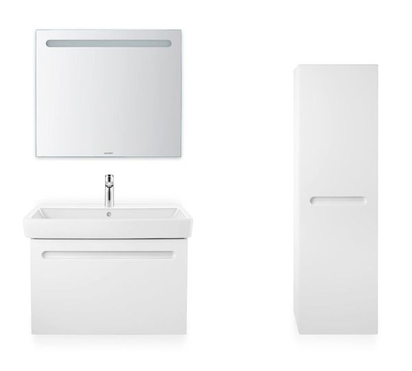 Duravit No.1 Halbhochschrank 40x132cm mit 1 Tür und 4 Glasfachböden