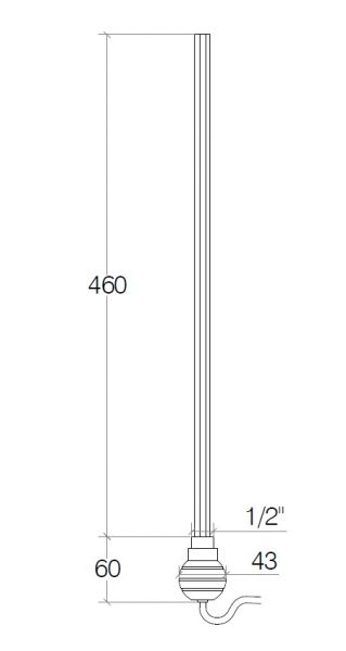 lineabeta CALIGO Heizstab mit on/off-Knopf 800 Watt, weiß