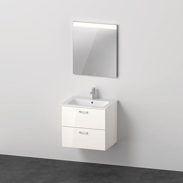 Duravit XBase Badmöbel-Set 63cm mit ME by Starck Waschtisch und Spiegel