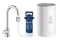 Vorschau: Grohe Red Mono Standventil und Boiler Größe M, C-Auslauf, chrom