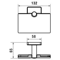 Vorschau: Laufen Niara S Papierrollenhalter mit Deckel, zum Kleben oder Bohren