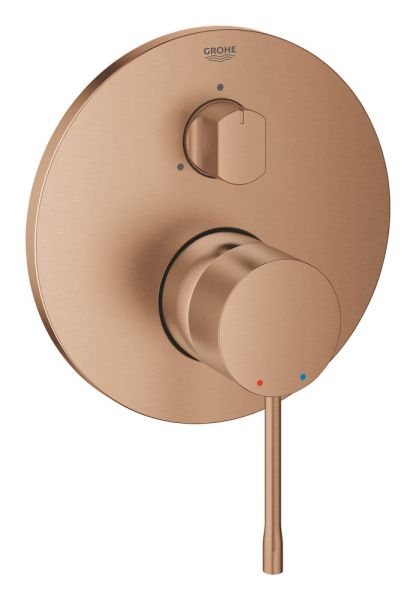 Grohe Essence Einhandbatterie mit 3-Wege Umstellung, rund, warm sunset gebürstet 24169DL1