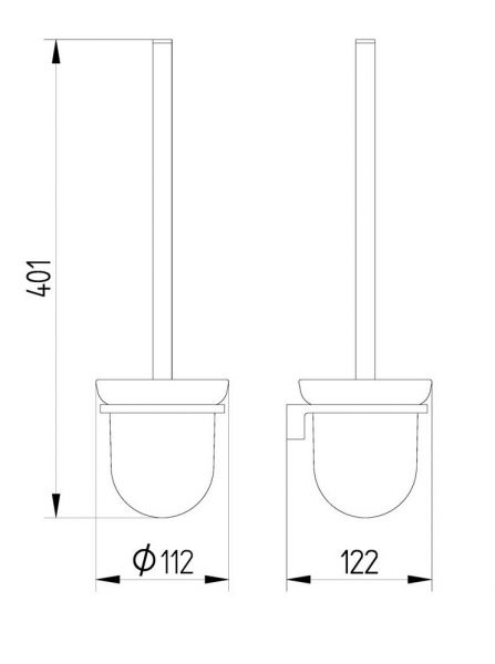 Avenarius Serie 360 Toilettenbürstengarnitur, chrom