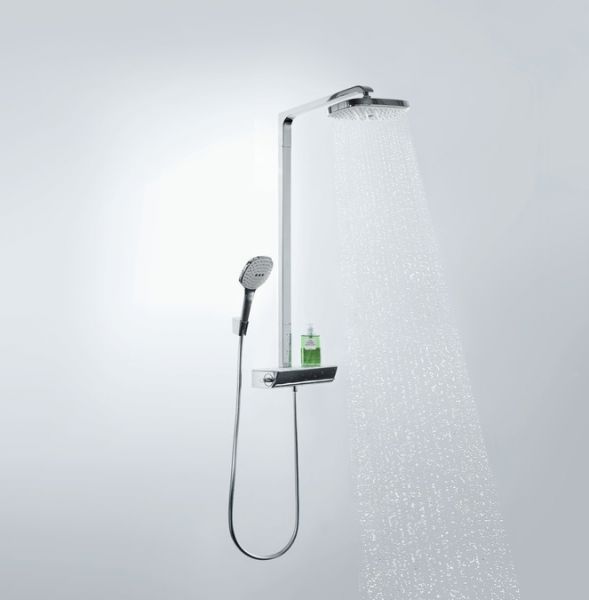 Hansgrohe Raindance Select E 300 2jet Showerpipe EcoSmart 9 l/min, weiß/chrom