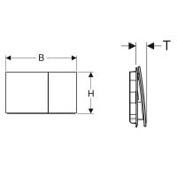 Vorschau: Geberit Sigma70 Betätigungsplatte, edelstahl gebürstet
