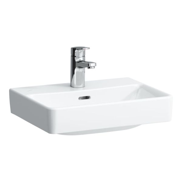 Laufen Pro S Aufsatzwaschtisch wandmontiert, geschliffen, mit 1 Hahnloch, 45x35cm, weiß H8169610001041