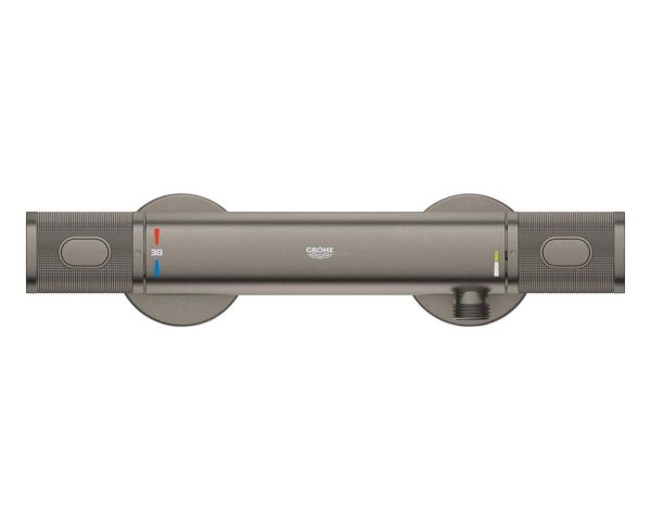 Grohe Precision Feel Thermostat-Brausebatterie mit ProGrip Rändelstruktur, hard graphite gebürstet 34790AL0