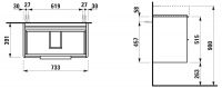 Vorschau: Laufen Base VAL Waschtischunterbau mit 2 Auszügen passend für Waschtisch 81028.5