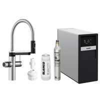 Blanco Evol-S Pro Soda & Filter Küchenarmatur, PVD Steel 526255