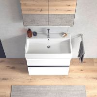 Duravit Vero Air Waschtisch rechteckig 80x47cm, mit 1 Hahnloch und Überlauf, weiß 2350800000