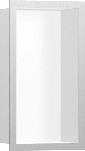 Hansgrohe XtraStoris Individual Wandnische mit Designrahmen 300/150/100, weiß matt/edelstahl gebürstet