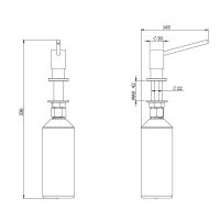 Vorschau: Avenarius Universal Seifenspender Tischeinbau, chrom 9001317010