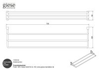 Vorschau: Giese Badetuchhalter Etagère 3-teilig zum Kleben und Schrauben, chrom