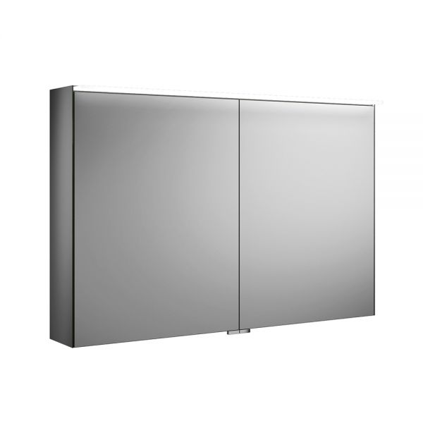 Burgbad Essence Spiegelschrank mit horizontaler LED-Beleuchtung und 2 Spiegeltüren, 100,6x67cm