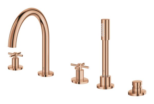 Grohe Atrio 5-Loch-Wannen-Kombination mit Kreuzgriffen