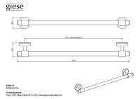 Vorschau: Giese Handtuchhalter 45cm mit Magnetbefestigung für Heizkörper, chrom