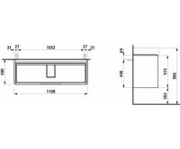 Vorschau: Laufen Juna Waschtischunterbau 117cm für Val Waschtisch H810289