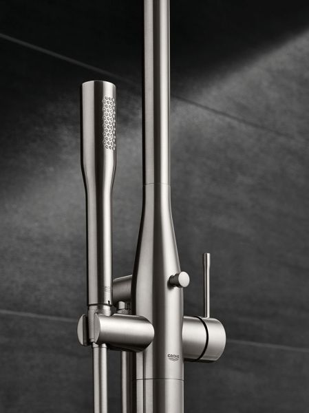 Grohe Essence Duschsystem bodenstehend/freistehend, supersteel