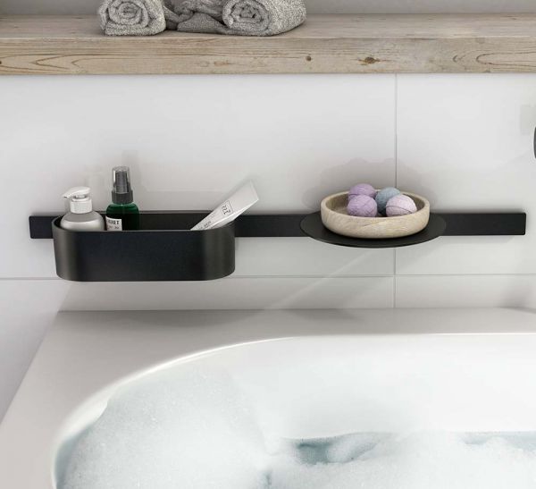 Hansgrohe WallStoris Ablage, schwarz matt 27915670  BÄDERMAXX · Ihr  Onlineshop für Bad, Küche, Heizung