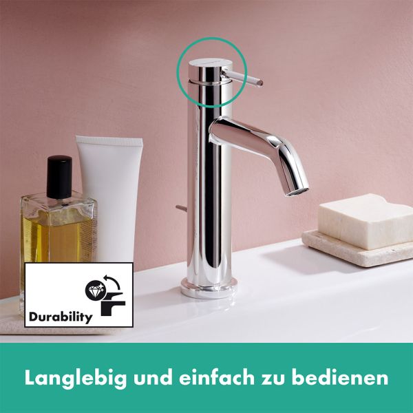 Hansgrohe Tecturis S Waschtischarmatur 110 mit Zugstangen-Ablaufgarnitur, chrom