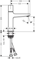 Vorschau: Hansgrohe Metropol Select-Waschtischmischer 110 mit Push-Open Ablaufgarnitur, chrom