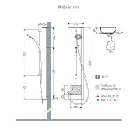 Vorschau: WimTec PROOF P6 HB HyPlus PRO Duschpaneel 9V Batteriebetrieb, edelstahl