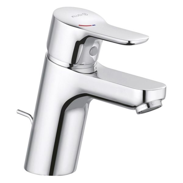 Kludi Pure&Easy Waschtischmischer 70 Mittelstellung Kalt mit Ablaufgarnitur, chrom 372890565