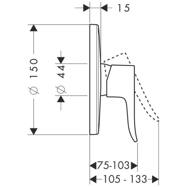 Hansgrohe Metris Einhebel-Brausemischer Unterputz, chrom