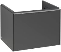 Vorschau: Villeroy&Boch Subway 3.0 Waschtischunterschrank mit 1 Auszug, Breite 57,2cm graphite C57700VR