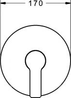 Vorschau: Hansa Hansaligna Fertigmontageset Einhand-Brause-Batterie, Rosette rund, chrom
