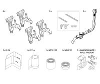 Vorschau: Kaldewei Installationsset mit Ab- und Überlaufgarnitur für Badewanne BIS 5041