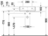 Vorschau: Duravit Vero Air Waschtisch rechteckig 50x47cm, ohne Überlauf, ohne Hahnloch, weiß 2350500070