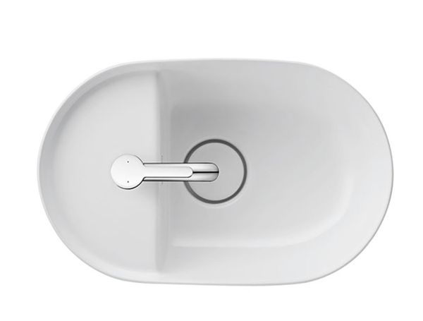 Duravit Luv Aufsatzbecken 42x27cm weiss/grau matt 0381422300