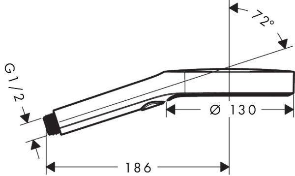 AXOR ShowerSolutions Duschkopf 130 3 Strahlarten